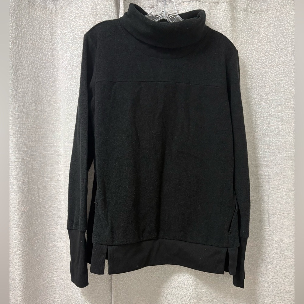 ALO Yoga Women’s Black Haze Turtleneck Sweatshirt Size Medium Pullover Fleece - Picture 6 of 10